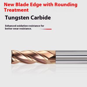 Fraise à fond plat allongée à 4 lames en carbure de tungstène cémenté à 55 degrés pour l'usinage CNC de l'acier - Product Image 4