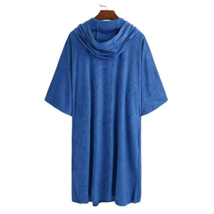 بونشو ركوب الأمواج كبير الحجم مع غطاء للرأس، دافئ وقابل للتنفس، مع حماية من الأشعة فوق البنفسجية، مخصص للبالغين للغوص والشاطئ - Product Image 3