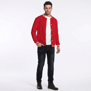Veste de baseball personnalisée en gros avec logo pour hommes, broderies de haute qualité sur toile, motif lettres, manches longues - Product Image 1