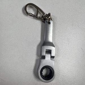 Wholesale Car Accessories 10mm Portable Racing Metal Ratchet Wrench Keychain Mini Shaped Adjustable Wrench Tools <b>Key</b> <b>Chain</b> - Product Image 2