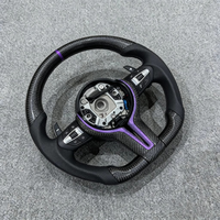 Volant sport 3 branches en fibre de carbone violette personnalisé 50 mm pour F30 F10 F15 F36 F20 F22 F25 F32 M3 M5 E46 E60