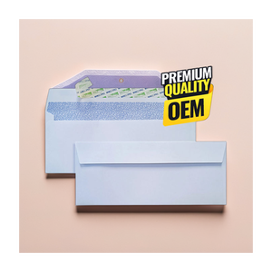 Autosellado #10 Papel tejido blanco resistente a la manipulación Papel sin madera sin recubrimiento Marca OEM Modelo 9441 Diseño de billetera de sobre para negocios - Product Image 1