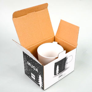 Boîtes d'expédition en carton ondulé <span class=keywords><strong>rigide</strong></span> pour tasses en céramique et verre, personnalisées et imprimées à bas prix - Product Image 1