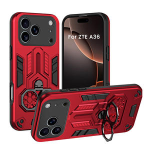2 в 1 Пластиковые чехлы из ТПУ для мобильного телефона ZTE Blade A36 A56 A76 4G 5G с кольцом на палец Барк-стойкой задняя крышка телефона - Product Image 1