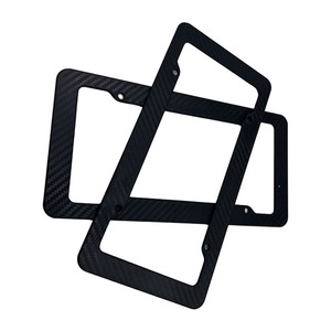 Xe bên ngoài phụ kiện thép không gỉ màu đen tấm giấy phép khung xe trang trí tấm giấy phép khung - Product Image 1