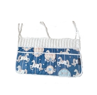 Sac de rangement en gaze de coton pur matelassé de Style coréen lit de bébé rangement suspendu pour nouveau-né poussette fournitures nouveau stockage de vêtements