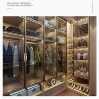 CBMMart Paniers coulissants au design personnalisé Armoire-penderie à porte en verre Tiroirs de luxe pour chambre à coucher Armoire-penderie à cintres