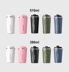 Wholesale Stainless Steel Insulated Double Wall Vacuum Thermo Cup Travel Coffee <b>Mug</b> with Handle and Lid 6-12 Hours Thermal - Product Image 6