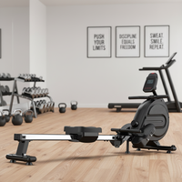 Rameur magnétique pliable First Fitness pour usage domestique, équipement d'exercice silencieux d'intérieur, écran LCD, cadre en acier, 8/16 niveaux de résistance