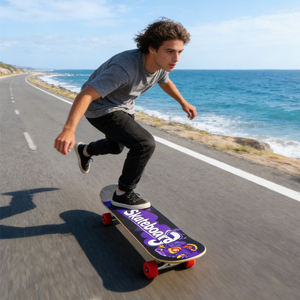 ZHOYA Nuevo Patinete de Cuatro Ruedas para Adultos, Niños, Adolescentes y Principiantes, Diseño de Dibujos Animados, Doble Plataforma, 80 cm - Product Image 2