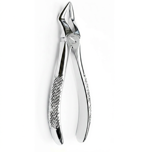 Forceps d'extraction dentaire pédiatrique ergonomique, manuel, petite taille, bec étroit, poignée texturée pour racines antérieures supérieures - Product Image 1