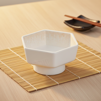 Nouvelle impression, petit bol à apéritif hexagonal en mélamine de 4,5 pouces pour restaurant