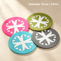 Sous-verre rond moderne personnalisé en PVC promotionnel, épaisseur 3 mm, avec logo personnalisé, résistant à la chaleur, écologique