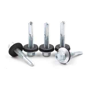 Sekrup Logam Atap Galvanis Baja Tahan Karat <span class=keywords><strong>Tek</strong></span> Screw M4.8 M5.5 Kepala Sekrup Berbentuk Hexagonal dengan Washer Sekrup Bor Mandiri Sekrup Bor Ekor Heksagonal - Product Image 6