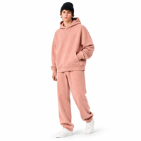 Sweat à capuche demi-zip en molleton bouclé épais 460 GSM, délavé à l'acide, motif graphique vintage, effet usé, streetwear pour homme, vente en gros