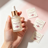 Solution d'étiquettes personnalisées pour flacons de cosmétiques TEDDY, transparentes avec estampage à chaud dorée, adhésives, étiquettes de parfum