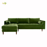 Nordischer Stil Anpassbares Wohnzimmer-Sofa Set Modernes Samt-Stoff Rechteckiges Wohnzimmermöbel Sofa-Set für den Heimgebrauch
