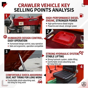 Mini-chargeuse sur chenilles, camion benne agricole, mini-benne diesel tout-terrain 3, 5, 6, 10 tonnes, mini-benne diesel 2T, mini-benne diesel 3T, charrue minière, benne à caoutchouc - Product Image 3