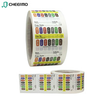 Aangepaste oplosbare voedseletiketten, wateroplosbare rotatie stickers voor maaltijdvoorbereidingscontainers, babyflessen, vaatwasserbestendig, geen resten