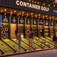 Mini-golf en conteneur : 10 jeux interactifs de putting, solution personnalisée tout-en-un pour la location événementielle et le divertissement commercial