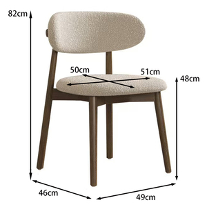 Sillas de Comedor de Lujo Estilo Francés Moderno <span class=keywords><strong>Cesca</strong></span> con Estructura Metálica y Tapizado Teddy - Product Image 4