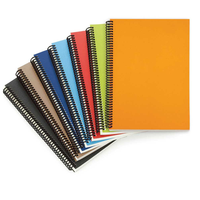 Carnet d'exercices à couverture rigide en papier artistique personnalisé imperméable, reliure spirale, journal, carnet à spirales A4 A5 pour étudiants