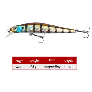 Señuelo magnético centrífugo de 90 mm y 9,8 g, señuelo duro biomimético suspendido para la pesca de lubina en agua dulce. - Product Image 2