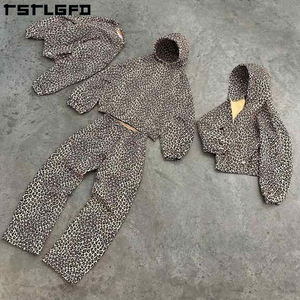 Custom Over Digital Hunting Camo Hoodie Pullover Hombres Heavyweight 480gsm 500gsm All Over DTG Leopard Printed Boxy Hoodie Hombres - Product Image 4