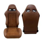 Factory <strong>Best</strong> <strong>Selling</strong> Car Racing <strong>Seat</strong> Brown Leather Reclinable <strong>Bucket</strong> <strong>Seat</strong> Suede Luxury Car <strong>Seats</strong>