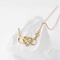 Cadeau de la Saint-Valentin, bijoux de luxe en argent sterling 925 plaqué or 18 carats, collier avec pendentif en forme de cœur en zircone cubique pour filles