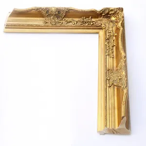Wood Decor Frames Luxury European Home Decoration Golden Ornate Baroque Antique Wood Frames For Painting