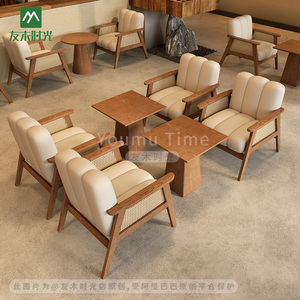 Ensemble de canapés et chaises de restaurant contemporains pour café et lieux de loisirs, en bois écologique durable, pour usage commercial - Product Image 2