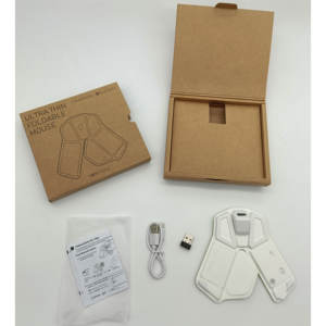 Ratón Inalámbrico Plegable Origami con Retroiluminación LED USB y Logotipo Personalizado Ultra Delgado de MOMO TECH - Regalo Empresarial Personalizado para Hoteles - Product Image 2