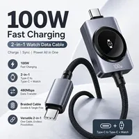Câble de charge rapide - Câble universel 2-en-1 pour charge rapide et synchronisation - Chargeur tressé en nylon durable