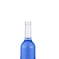 Bouteille en verre transparente pour spiritueux de 500 ml, 700 ml, 750 ml, avec bouchon, pour l'emballage de la distillerie (vodka, gin, liqueur)