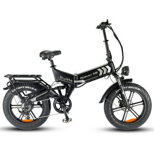 Ruihe X8 bicicleta eléctrica plegable de neumático grueso 20 pulgadas 250W/500W/1000W 48V Ebike con batería de litio oculta de 15Ah y freno de disco - Product Image 5