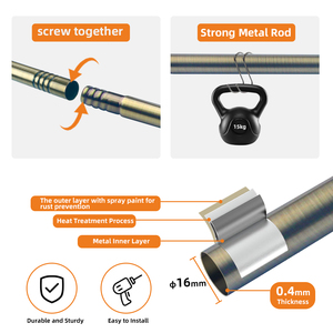 ชุดราวม่านโลหะ<span class=keywords><strong>แบบ</strong></span>ปรับแต่งได้ ออกแบบมาอย่างพิถีพิถัน คุณภาพสูง พร้อมปลายราวสไตล์โรมันที่ทันสมัย เหมาะสำหรับหน้าต่างทุกประเภท - Product Image 3