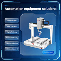 Distributeur de colle rotatif de bureau à double station avec dispositif d'axe R et table plate pour pièces variées