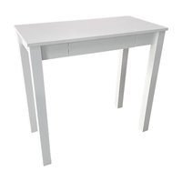 Bureau d'étude en bois pour ordinateur de bureau à domicile avec tiroir - Blanc