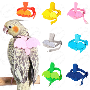 สายจูงสำหรับนกขนาดเล็กกลางแจ้ง,เชือกฝึกบินสำหรับนก Budgie Sun Conure ปรับได้ป้องกันการกัด - Product Image 1