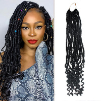 Perruques synthétiques en gros, locs crochet, dreadlocks, queue de cheval, tresses, perruques synthétiques pour femmes noires, extensions de cheveux synthétiques pour tresser