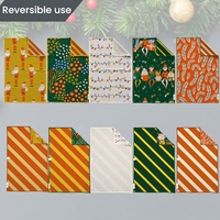 Serviette de cuisine réutilisable écologique personnalisée pour Noël, en microfibre gaufrée, réversible, double face, impression numérique