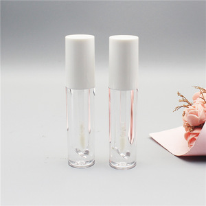 4ml Cylindrical Transparent <b>Lip</b> Gloss Tube White Cap Liquid Eyeshadow <b>Lip</b> Stain Container Cosmetic Packaging - Product Image 4