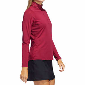 T-shirts à manches longues de créateur avec logo personnalisé imprimé T-shirts pour femmes avec quart de fermeture éclair en polyester - Product Image 4