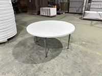 Table ronde pliante en plastique pour banquet, événement, mariage, vente en gros d'usine, tout-en-un, 4/5/6 pieds