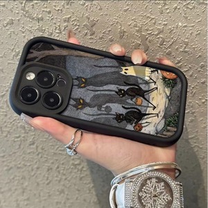 Coque de téléphone motif chat fantôme de <span class=keywords><strong>dessin</strong></span> <span class=keywords><strong>animé</strong></span>, couleur bonbon givrée, pour iPhone 16 15 Pro Max 14 13 12 11 XS XR – Vente Flash - Product Image 3
