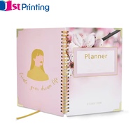 Agenda Elisabeth's Dream 2027 con espiral, organizador impreso, cuaderno con cubierta floral rosa, cuaderno con espiral.