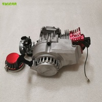 Moteur 2 temps 49cc Moteur de moto de course Moteur de moto de poche Quad Dirt Bike ATV 49cc 50cc