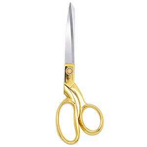 Lu Ban's Work Tailor <b>Scissors</b> Stainless Steel 8 Inch Gold Plated <b>Sewing</b> Cutting Tool For Garment Making - Product Image 4