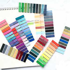 แถบกาวใส PET หลายสีแบบยาว เขียนได้ ใช้เป็นแท็บอินเด็กซ์ ตัวแบ่งหน้า สำหรับหนังสือ แฟ้มเอกสาร อุปกรณ์สำนักงานและโรงเรียน - Product Image 1